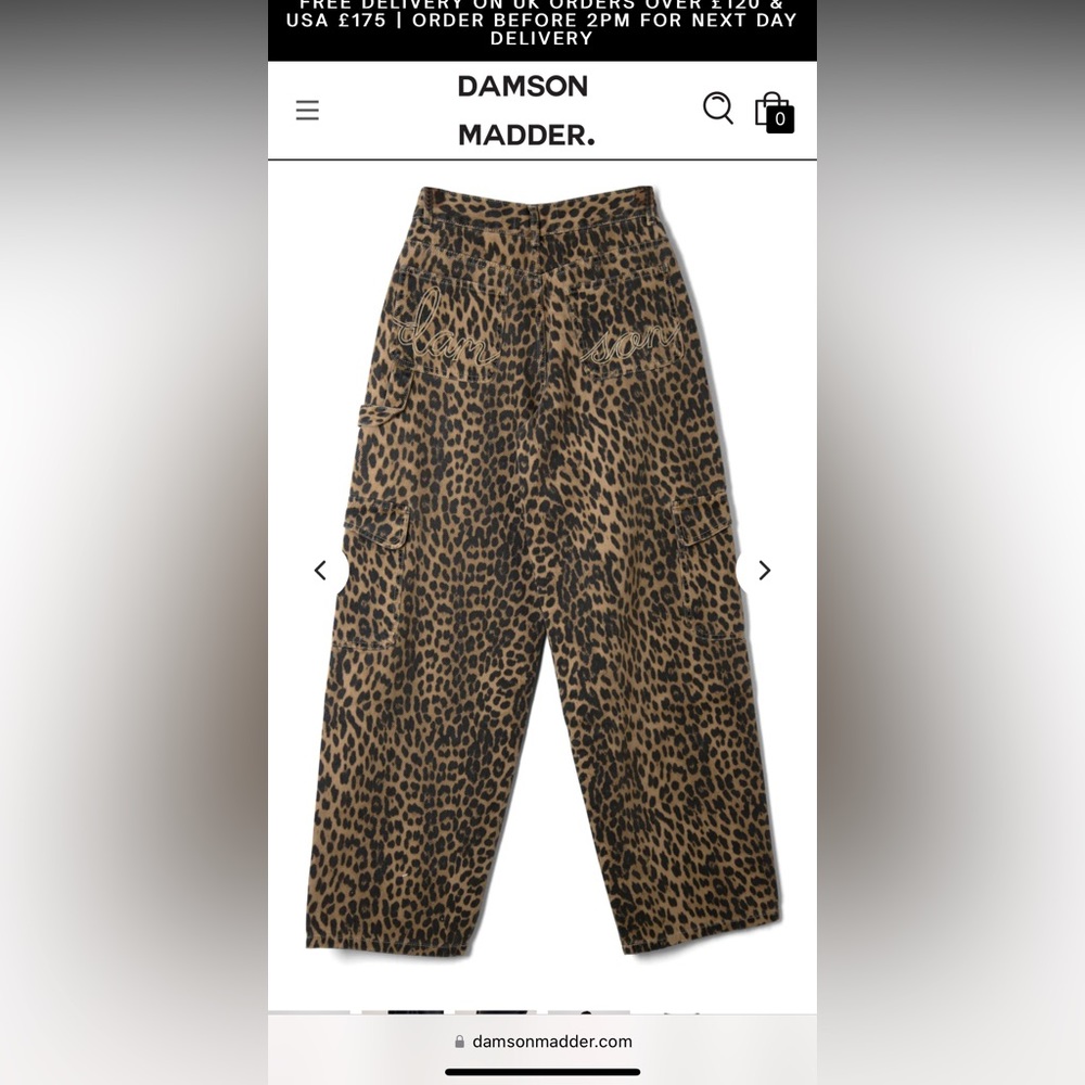 Damson Madder leopard cargos